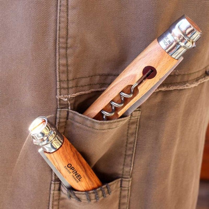 Couteau de poche tire-bouchon & décapsuleur Opinel Nº10 - Inox Couteau de poche tire-bouchon & décapsuleur Opinel Nº10 - Inox