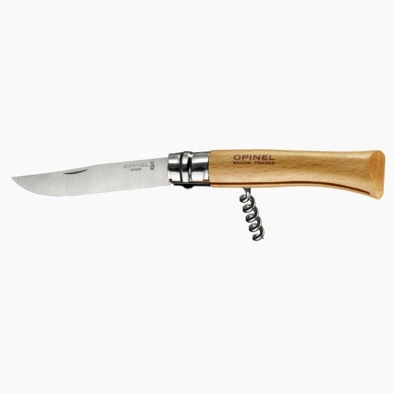Couteau de poche tire-bouchon & décapsuleur Opinel Nº10 - Inox