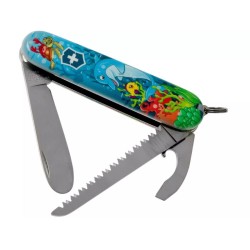 Couteau de Poche "My First Victorinox " + Tour de cou + Livre de coloriage - Dauphins Couteau de Poche "My First Victorinox " + Tour de cou + Livre de coloriage - Dauphins