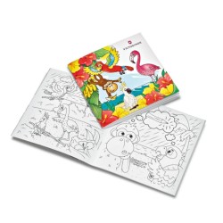 Couteau de Poche "My First Victorinox " + Tour de cou + Livre de coloriage -Animaux exotiques