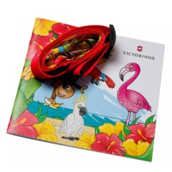 Couteau de Poche "My First Victorinox " + Tour de cou + Livre de coloriage -Animaux exotiques