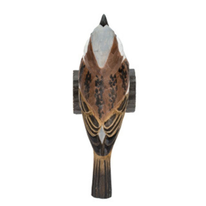 DecoBird Moineau Domestique - Statuette en bois