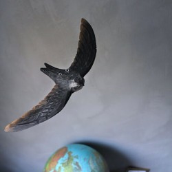 DecoBird Martinet noir Volant - Statuette en bois