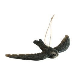DecoBird Martinet noir Volant - Statuette en bois