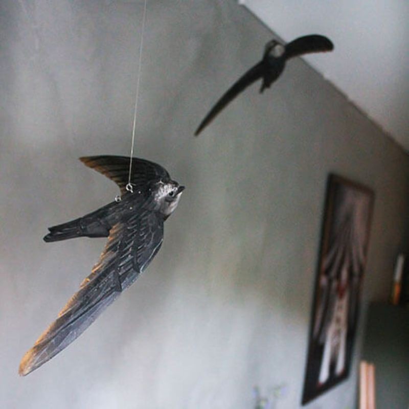 DecoBird Martinet noir Volant - Statuette en bois