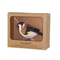 DecoBird Chardonneret élégant - Statuette en bois