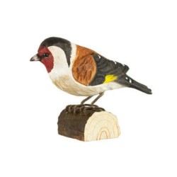 DecoBird Chardonneret élégant - Statuette en bois