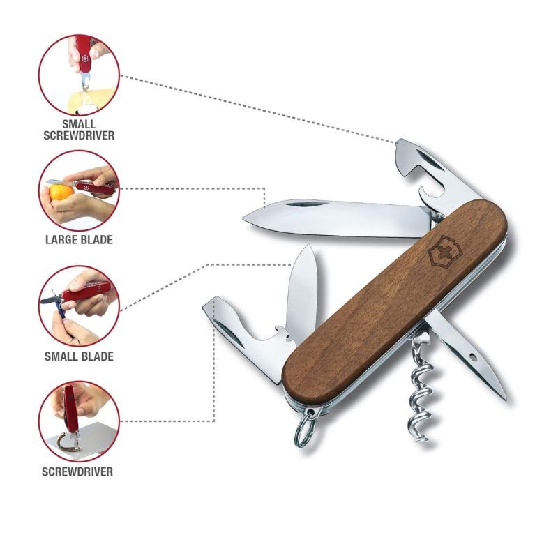 Couteau de poche Victorinox "Spartan Wood" - 10 fonctions