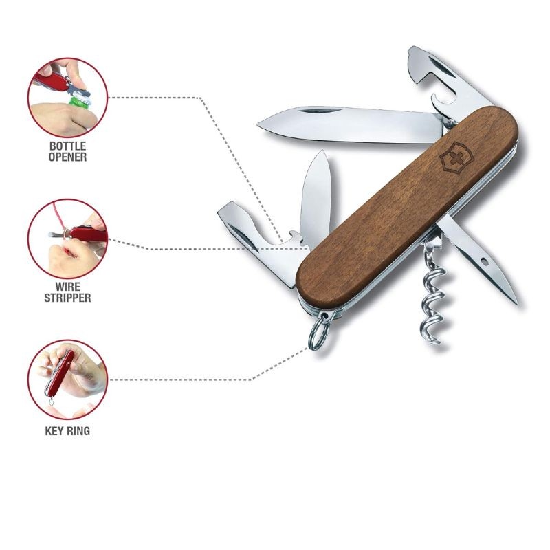 Couteau de poche Victorinox "Spartan Wood" - 10 fonctions