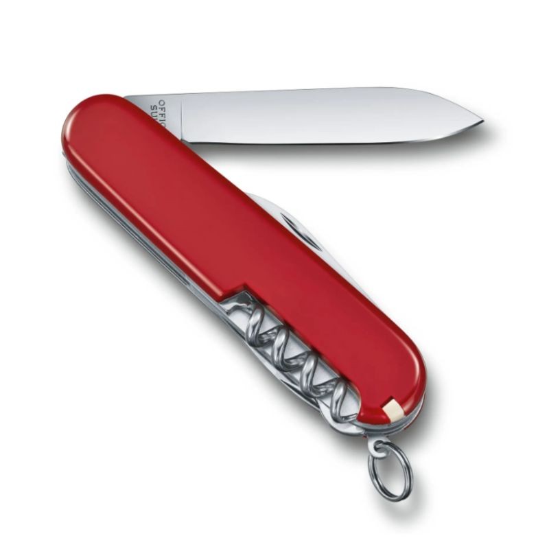 Couteau suisse classique Victorinox en acier avec porte-clés, rouge