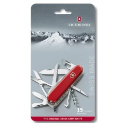 Couteau de poche Victorinox "Huntsman" - Rouge ou Bleu transparent - 15 fonctions Couteau de poche Victorinox "Huntsman" - Rouge ou Bleu transparent - 15 fonctions