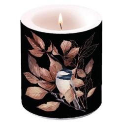 Bougie "Mésange noire" - Petite/Moyenne
