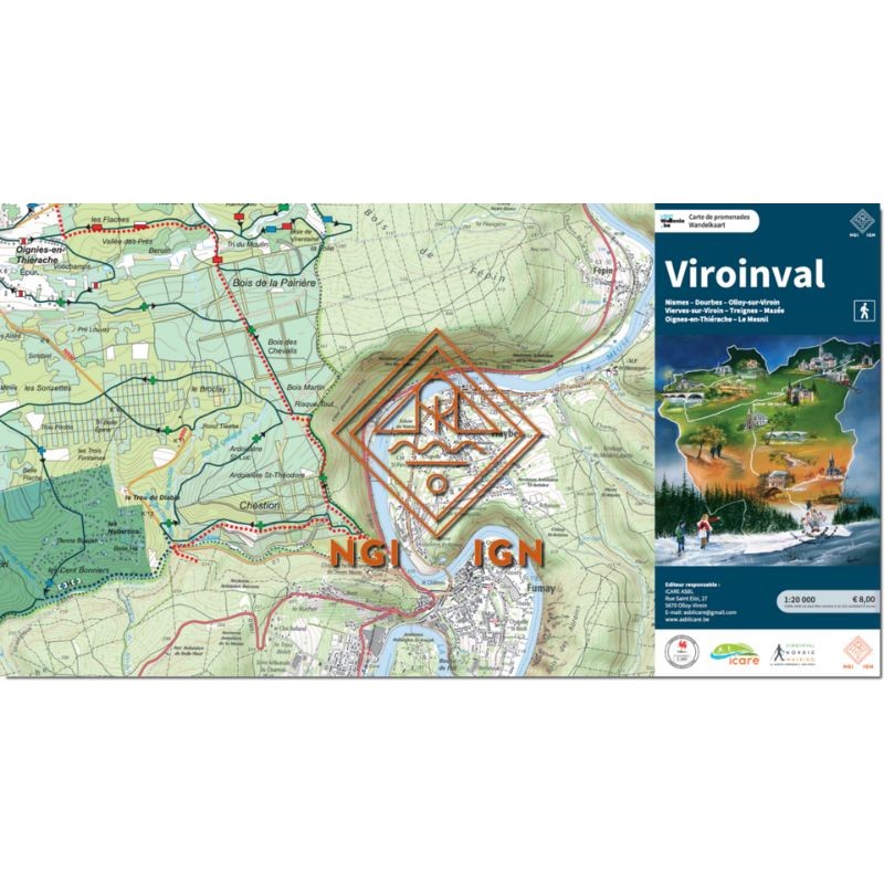 Carte de promenades - Viroinval (Belgique)