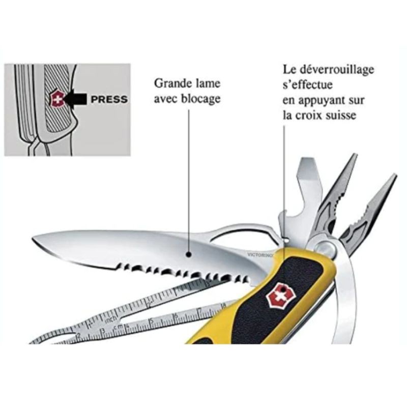 Couteau de poche Victorinox "Ranger Boatsman MW Grip" - 22 Fonctions