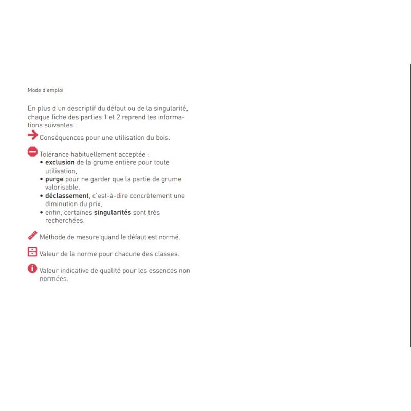 Carnet d’assistance pour l’évaluation qualitative des bois sur pied et abattus Carnet d’assistance pour l’évaluation qualitative des bois sur pied et abattus