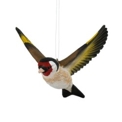 DecoBird Chardonneret Élégant volant - Statuette en bois