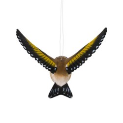 DecoBird Chardonneret Élégant volant - Statuette en bois
