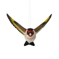 DecoBird Chardonneret Élégant volant - Statuette en bois