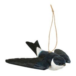 DecoBird Hirondelle de fenêtre Volante - Statuette en bois