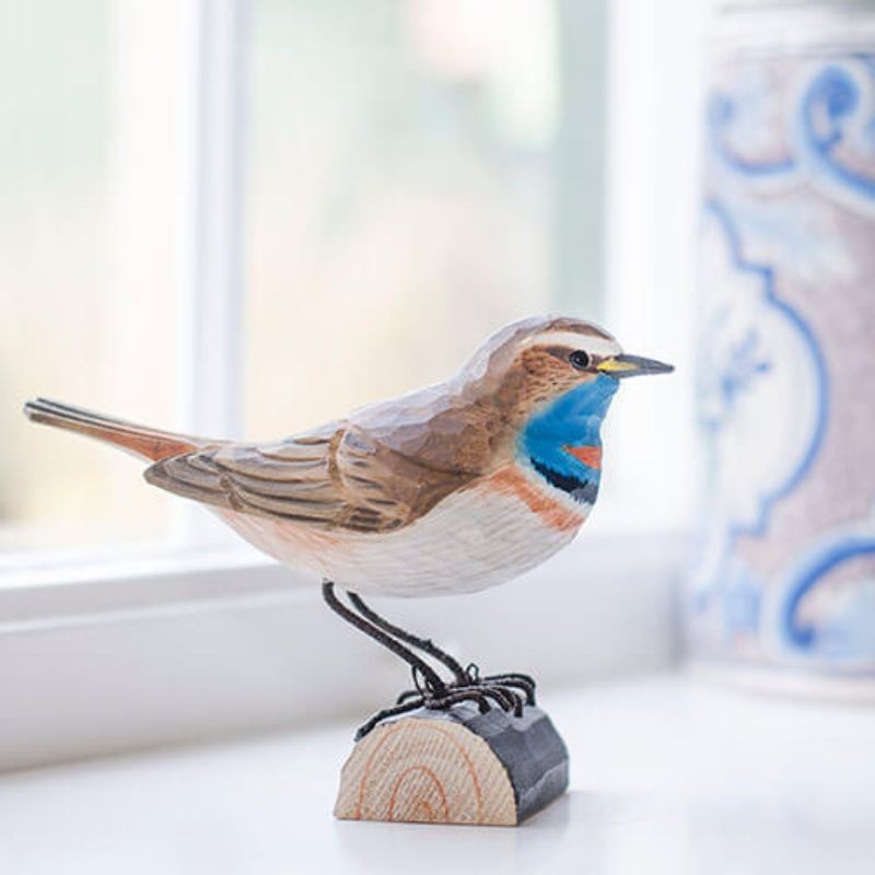 DecoBird Gorgebleue - Statuette en bois DecoBird Gorgebleue - Statuette en bois