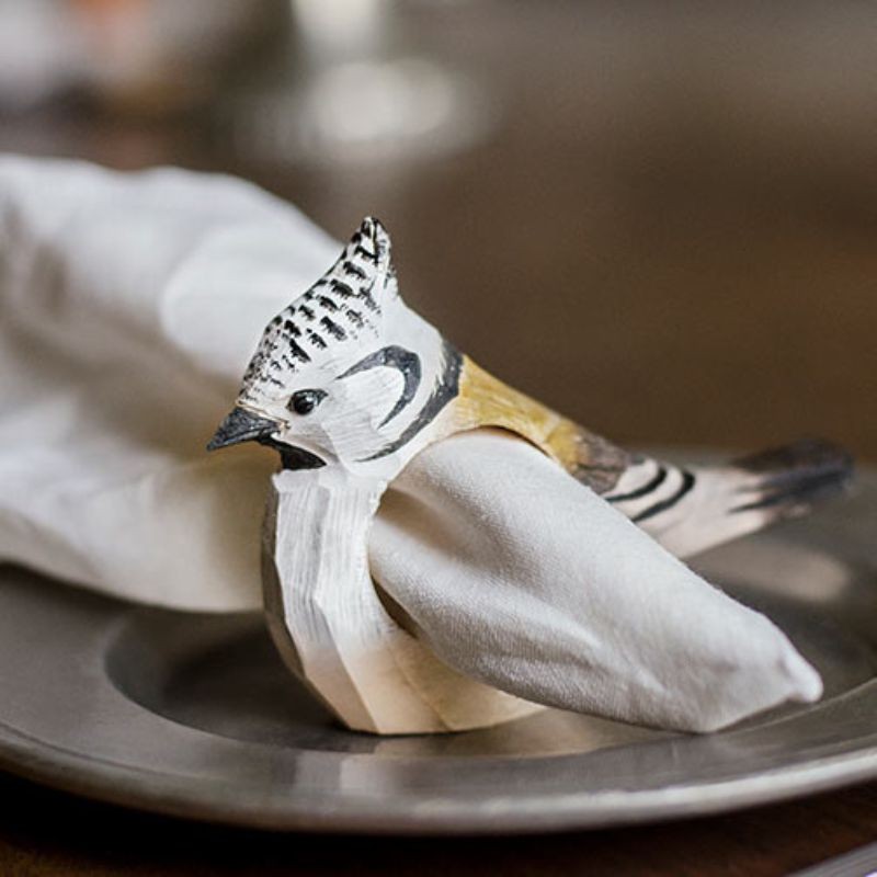 DecoBird Rond de serviette Mésange Huppée