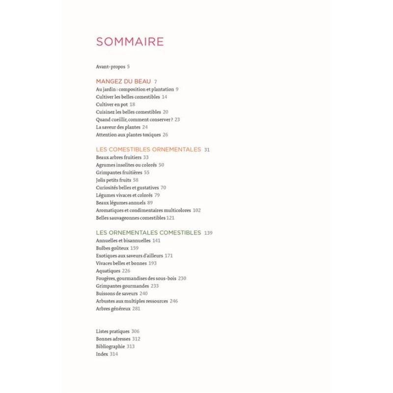 Toutes les plantes belles et comestibles