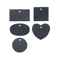 Etiquettes plantes en ardoise : carré, rectangle, rond, ovale, coeur