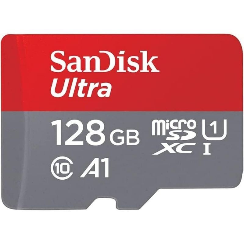 SanDisk Carte Mémoire microSDXC  Ultra 128 Go + Adaptateur SD