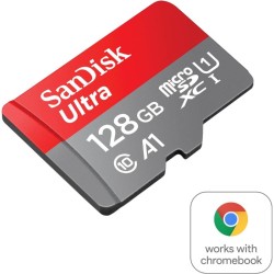 SanDisk Carte Mémoire microSDXC  Ultra 128 Go + Adaptateur SD