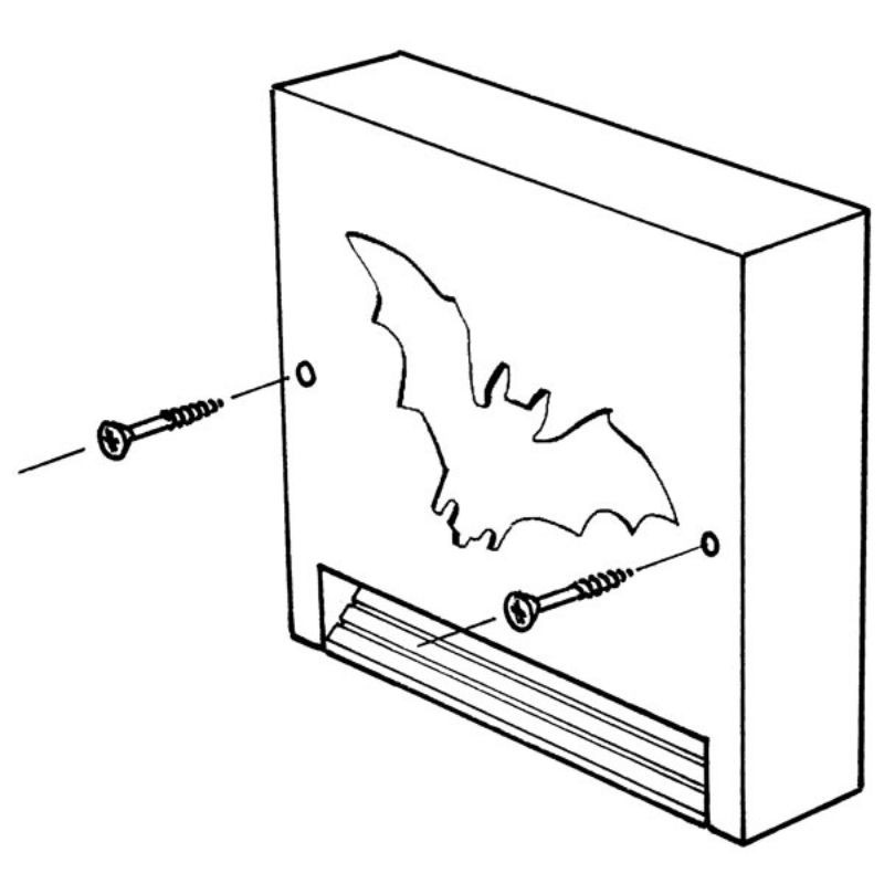 Panneau d'entrée pour chauves-souris à intégrer - Béton de bois - Schwegler (1FE - 747/6)