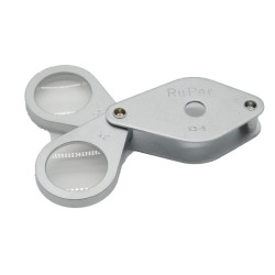 Loupe Hilkinson 3x/5x - Diamètre : 20mm - Folding Pocket Magnifier - Chrome