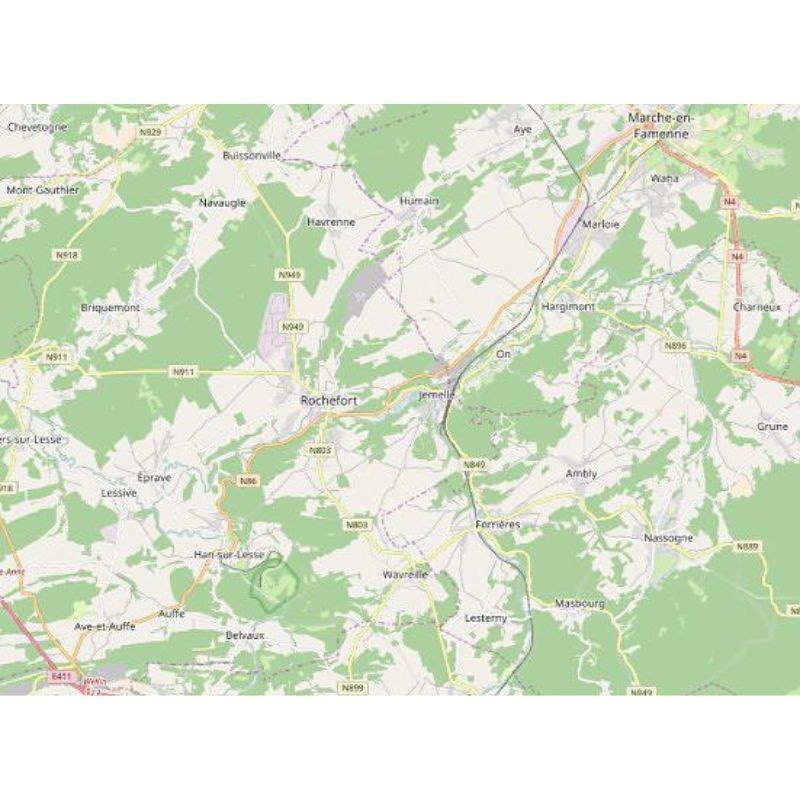 MA20 - Rochefort - Mini-Ardenne - Carte de randonnée MA20 - Rochefort - Mini-Ardenne - Carte de randonnée