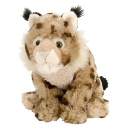 Lynx assis - peluche 25 cm
