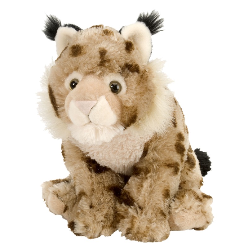 Lynx assis - peluche 25 cm