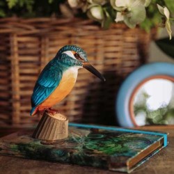 DecoBird Martin-pêcheur d’Europe - Statuette en bois