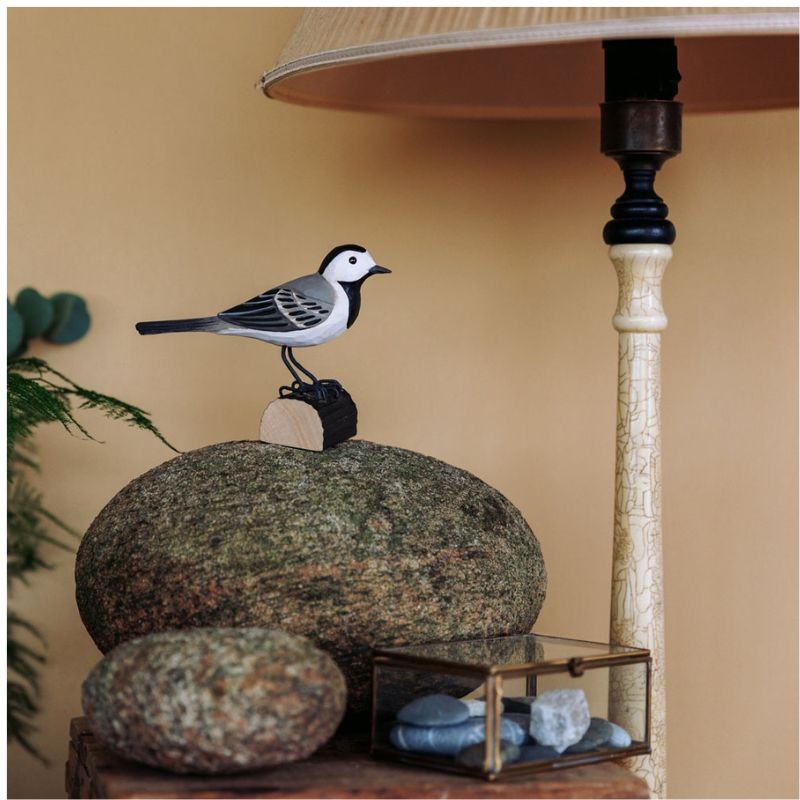 DecoBird Bergeronnette grise - Statuette en bois