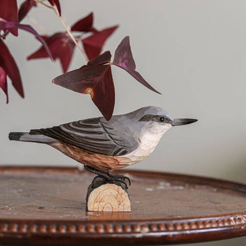 DecoBird Sittelle torchepot - Statuette en bois