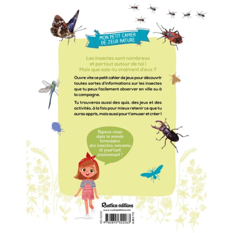 Les insectes - Mon petit cahier de jeux nature