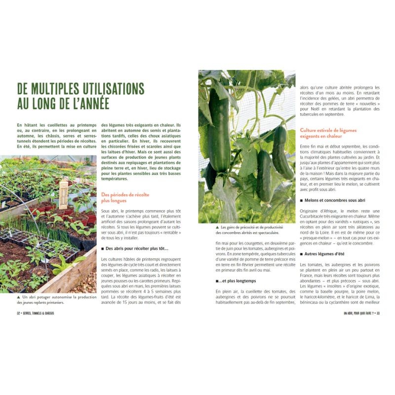 Serres, tunnels & châssis - Pour des récoltes toute l'année