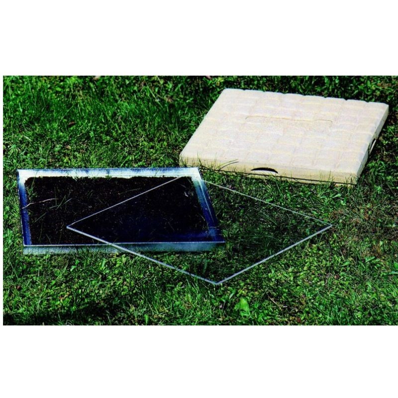 Dalle amovible pour l'observation des insectes - Béton de bois/Sable - Schwegler (378/2)