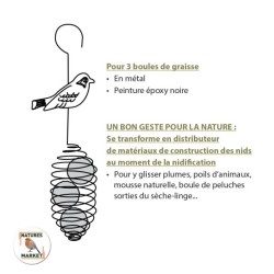 Mangeoire "Ressort" - Pour boules de graisse