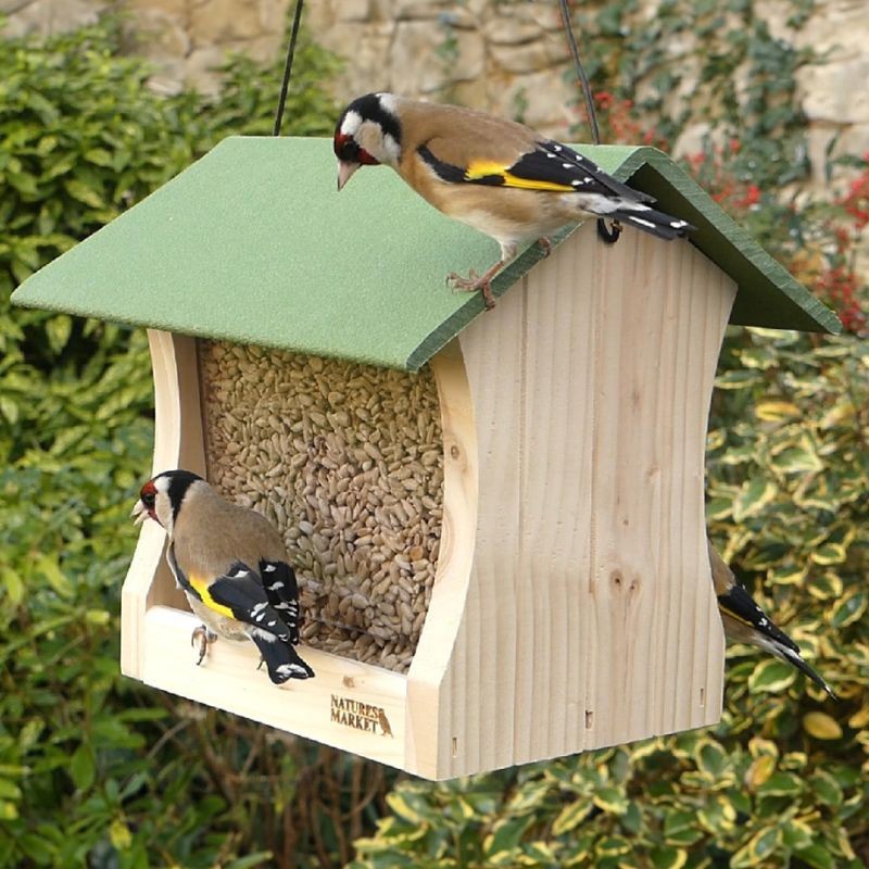 Mangeoire "Miam" - Eco Ressource + (Toit vert) Mangeoire "Miam" - Eco Ressource + (Toit vert)