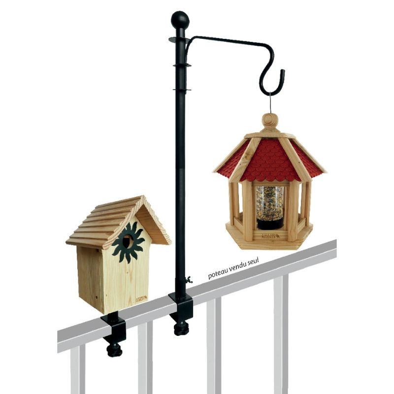 Poteau porte mangeoire pour balcon Poteau porte mangeoire pour balcon