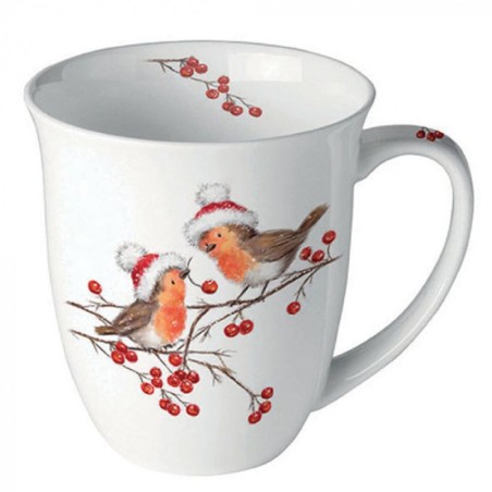 Mug "Rouges-gorges de Noël"