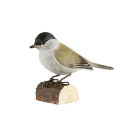 DecoBird Fauvette à Tête Noire - Statuette en bois DecoBird Fauvette à Tête Noire - Statuette en bois