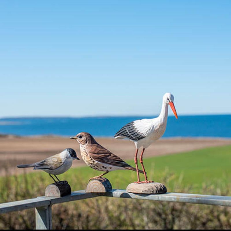 DecoBird Grive Musicienne - Statuette en bois