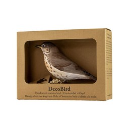 DecoBird Grive Musicienne - Statuette en bois
