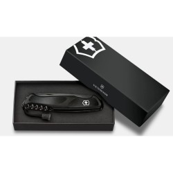 Couteau de poche Victorinox "Ranger 55 Grip Onyx" - 13 fonctions - Noir - Coffret cadeau