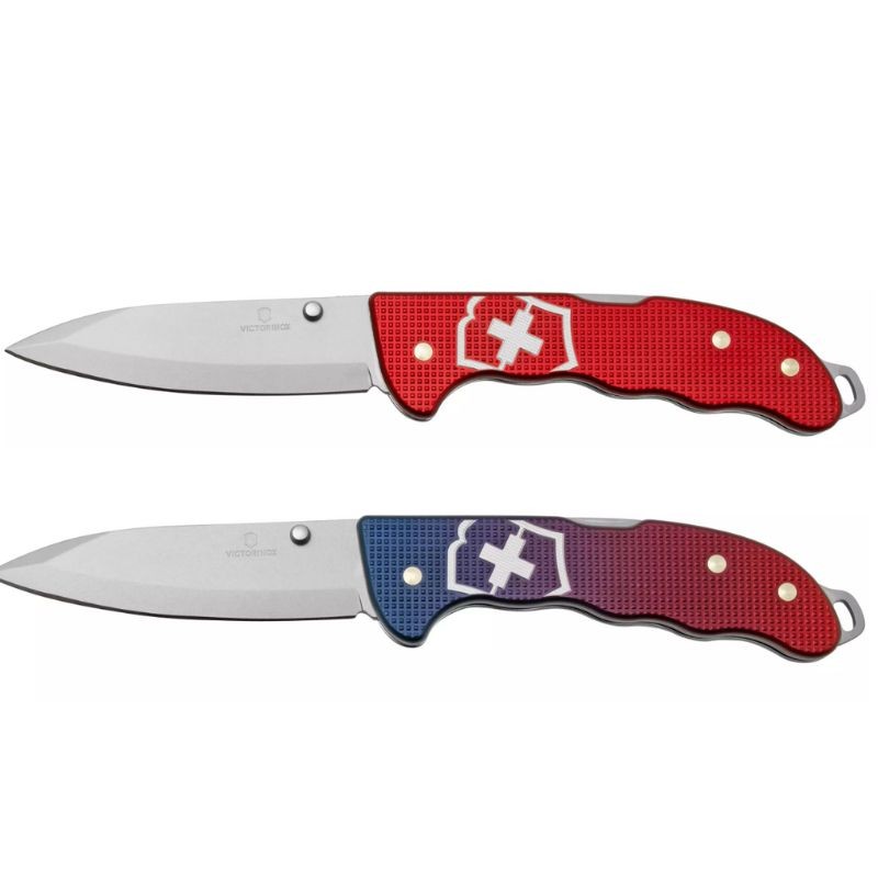 Couteau de poche Victorinox "Evoke Alox" - Rouge ou Bleu/Rouge