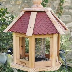 Mangeoire "Gazebo Junior" - Eco Ressource - Toit vert/rouge ou noir